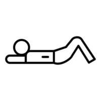 Lying Down Icon Style vector
