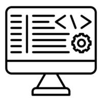 Back End Development Icon Style vector