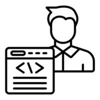 Citizen Developer Male Icon Style vector