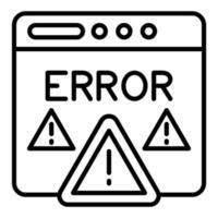 estilo de icono de error vector