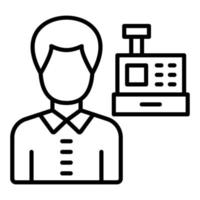 Cashier Male Icon Style vector