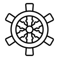 Boat Steering Icon Style vector