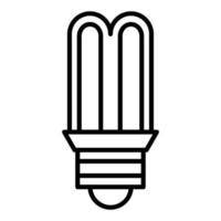 Cfl Tubular Bulb Icon Style vector