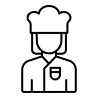 Chef Female Icon Style vector