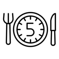 5 5 comidas un día icono estilo vector