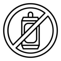 No Liquid Calories Icon Style vector