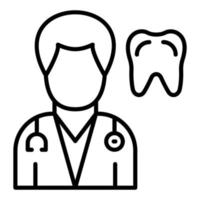 dentista masculino icono estilo vector
