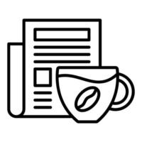 Coffee Newspaper Icon Style vector