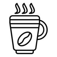 café latté icono estilo vector
