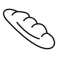 estilo de icono de baguette vector