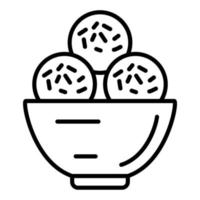 estilo de icono de falafel vector