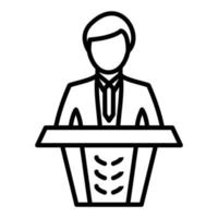 Giving Speech Icon Style vector