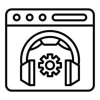 24 7 Support Icon Style vector