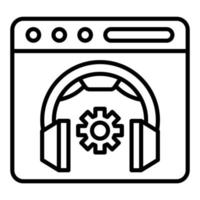 24 7 7 apoyo icono estilo vector