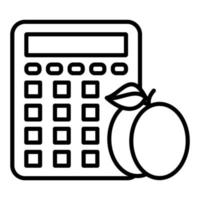 caloría calculadora icono estilo vector