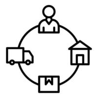 Circular Supply Chain Icon Style vector