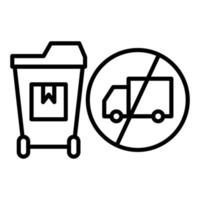 Waste Import Ban Icon Style vector