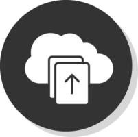 cargar archivo en el diseño de icono de vector de nube