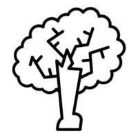 roble árbol icono estilo vector