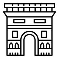 Arc De Triomphe Icon Style vector