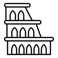 Coliseo icono estilo vector