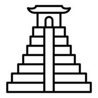 Chichen itza icono estilo vector