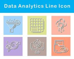 datos analítica vector icono conjunto