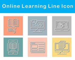 Online Learning Vector Icon Set