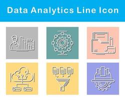 datos analítica vector icono conjunto