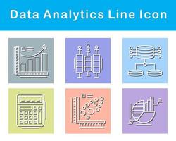 datos analítica vector icono conjunto