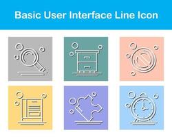 básico usuario interfaz vector icono conjunto