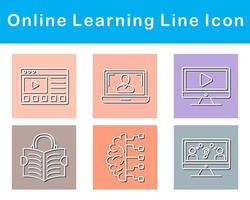 Online Learning Vector Icon Set