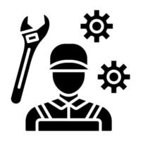 Mechanic Icon Style vector