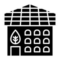 Eco Solar Home Icon Style vector