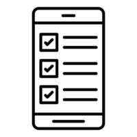 Survey Mobile App Icon Style vector