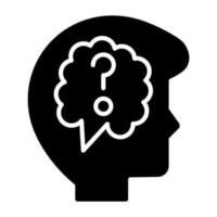 Thinking Icon Style vector