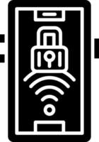 señal Wifi 4 4 bar bloquear icono estilo vector