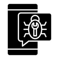 Bug Fixes Icon Style vector