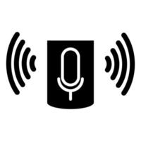 Voice Assistant Icon Style vector