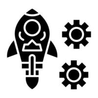 Project Launch Icon Style vector