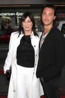 Anjelica Huston  Nephew Jack Huston arriving at the XMen Origins  Wolverine screening at Graumans Chinese Theater in Los Angeles CA on April 28 20092009 photo