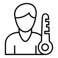 Key Person Icon Style vector