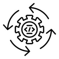 Continuous Integration Icon Style vector