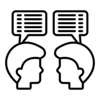 Face To Face Conversation Icon Style vector