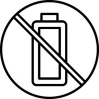 No Battery Icon Style vector