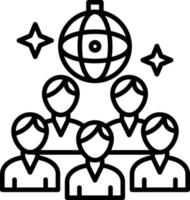 Party Crowd Icon Style vector