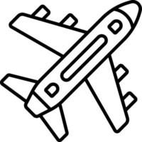 estilo de icono de avión vector