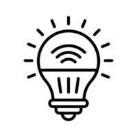 Smart Bulb Icon Style vector