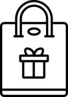 Shopping Gift Icon Style vector