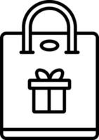 compras regalo icono estilo vector